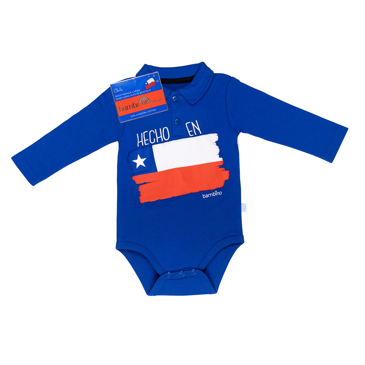 BAMBINO - Body Chile Azul Bandera Niño 3-6 Meses