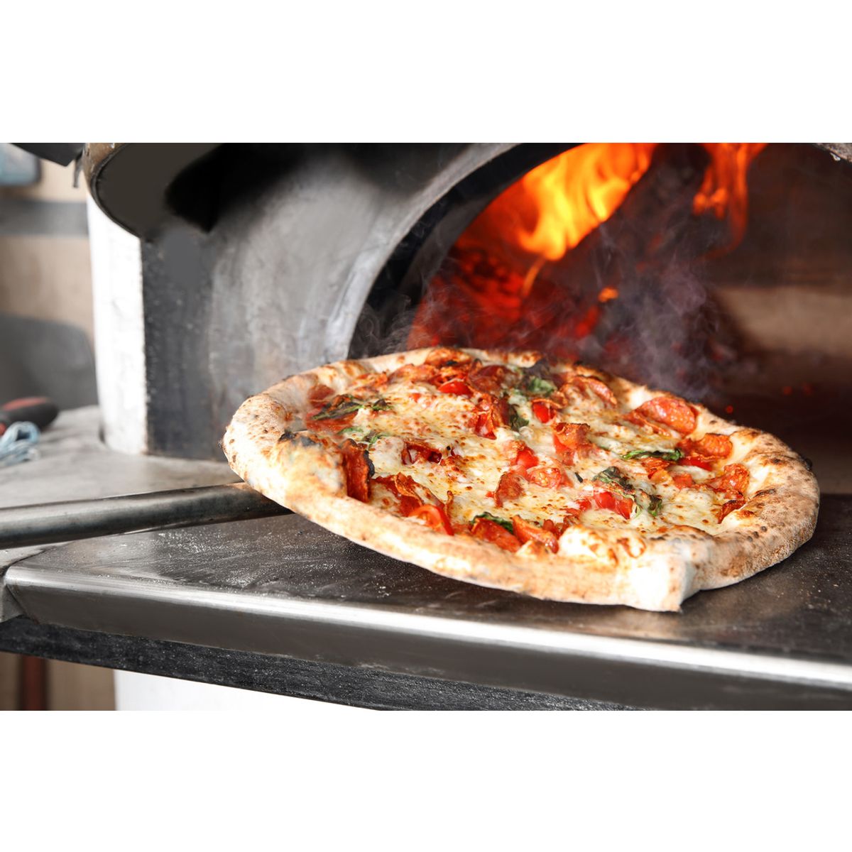 IMAHE - PALA PIZZA REDONDA 30 CM. ACERO INOX CON MANGO 23 CM IMAHE