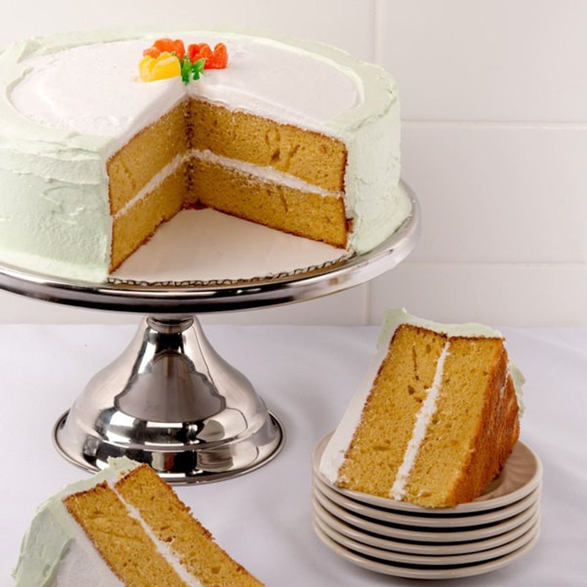 IMAHE - PEDESTAL TORTA ACERO INOX 33 cm IMAHE