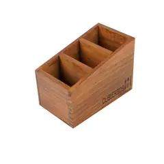 HOMEWELL - PORTA CUBIERTOS MADERA 17X10X12 CM