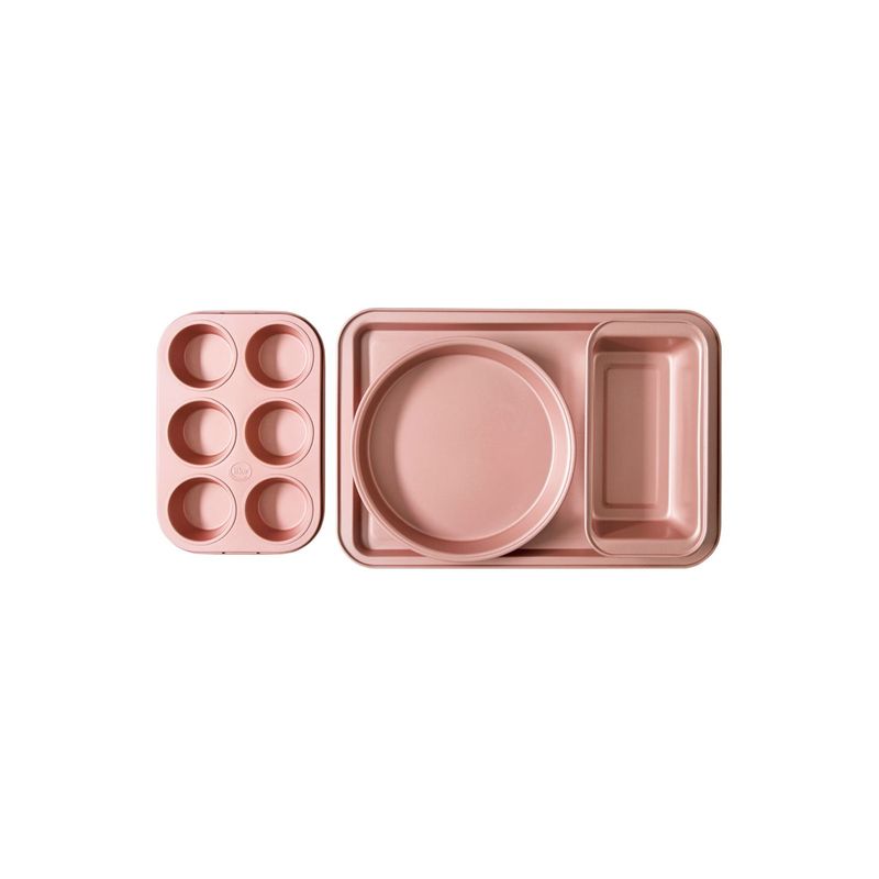 IMAHE - SET MIX 4 MOLDES ANTIADHERENTE ROSE GOLD IMAHE