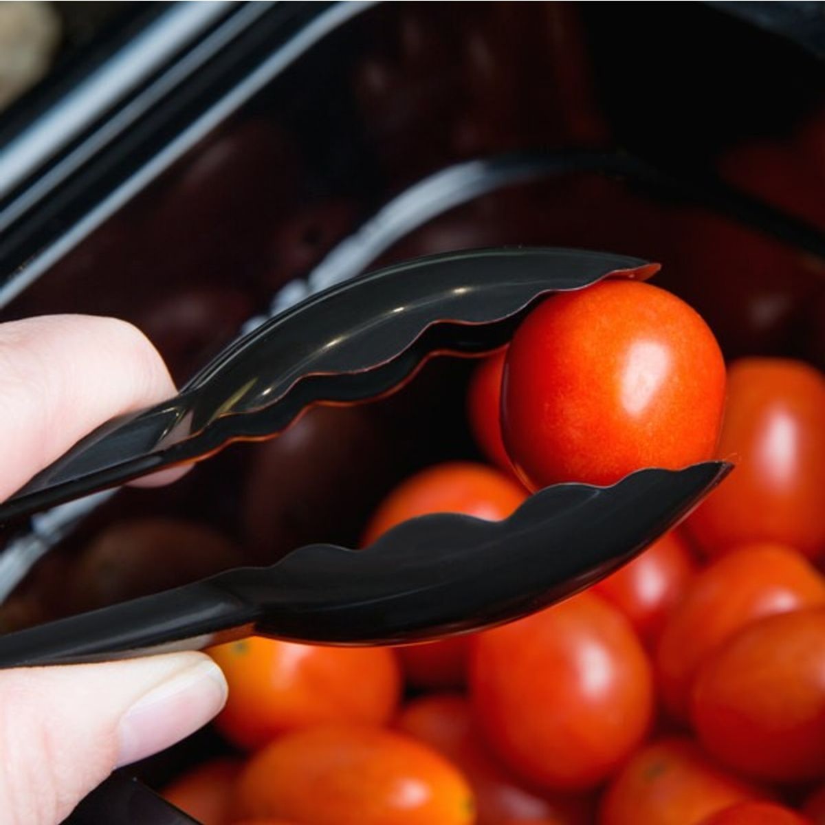 GASTROPLAST - TENAZA POLICARBONATO NEGRA 22 CMS