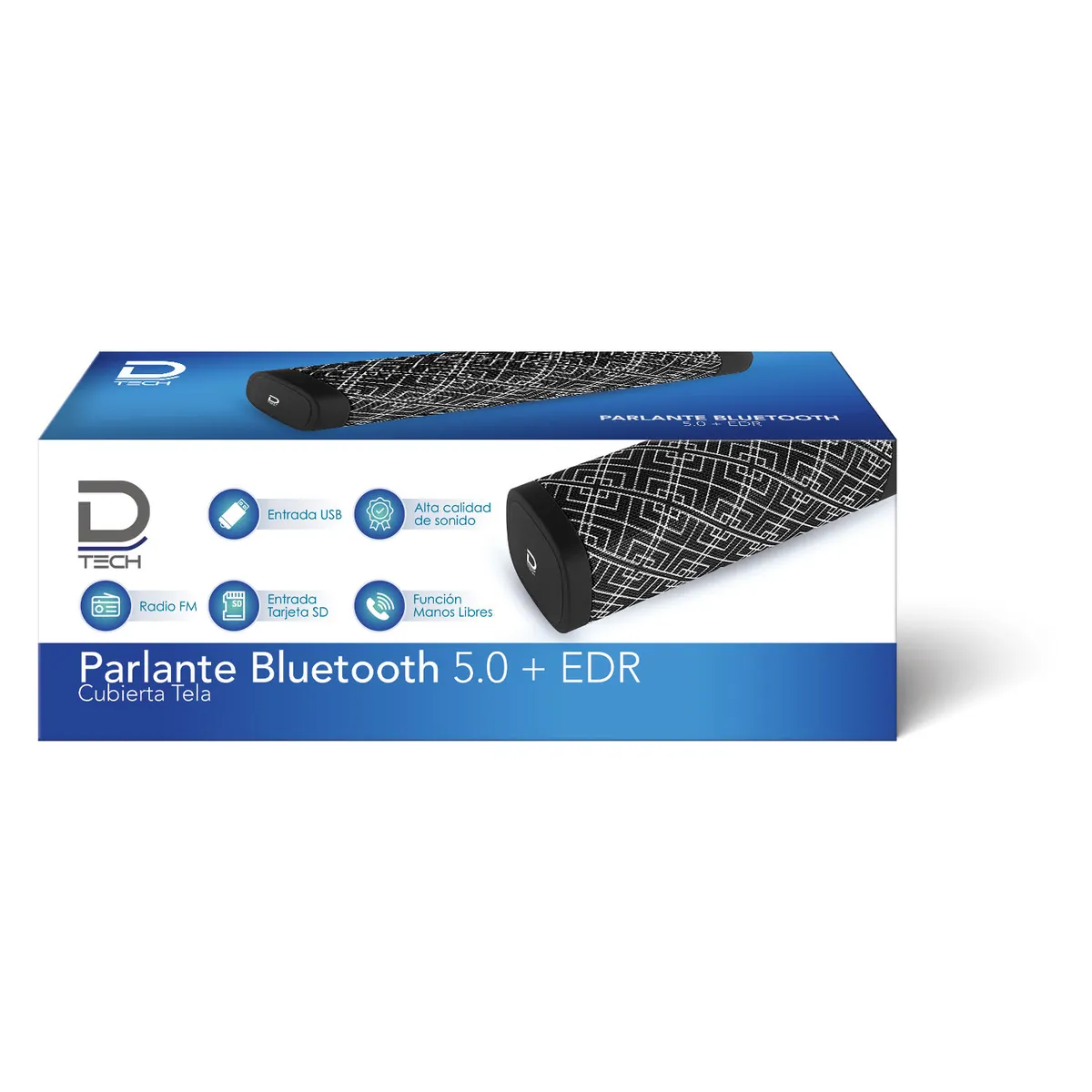 DATACOM - Parlante Bluetooth 5.0 + EDR Cubierta Tela Negro