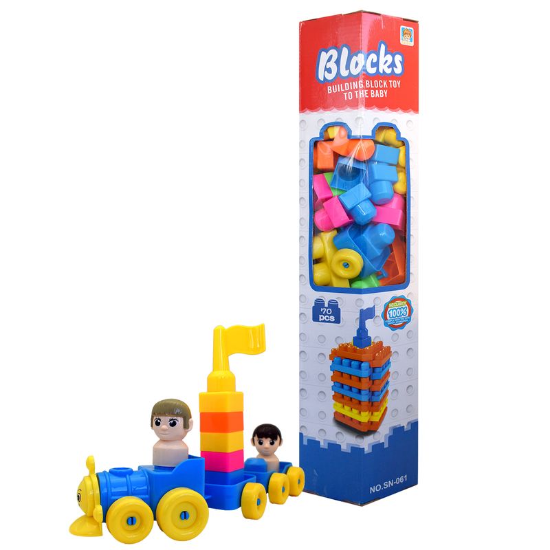 NOBEL TOYS - Set De Bloques 70 Piezas En Caja 54x16 cm Nobel Toys