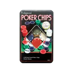 NOBEL TOYS - Juego De Casino Fichas En Caja Metálica