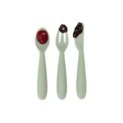 EZPZ - Set de Cubiertos Happy Verde