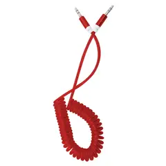 DATACOM - Cable Audio 3.5 a 3.5 Punta Metal Rojo 1 metro