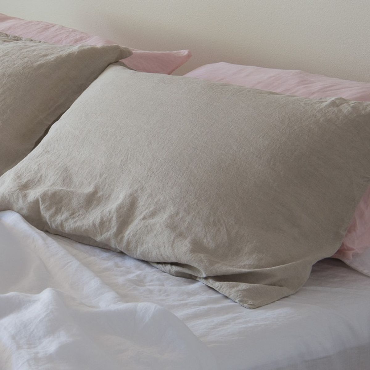 PUROLINO - Pack 2 fundas de Almohadas Natural