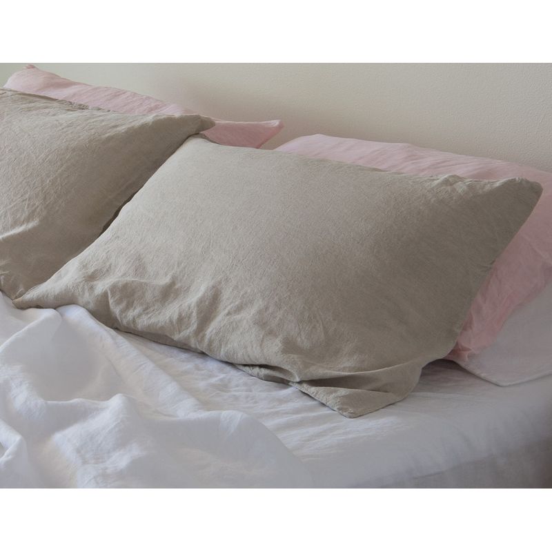 PUROLINO - Pack 2 fundas de Almohadas Natural