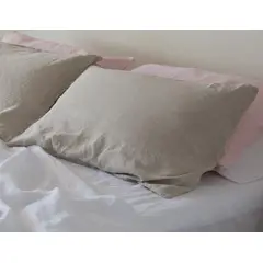 PUROLINO - Pack 2 fundas de Almohadas Natural
