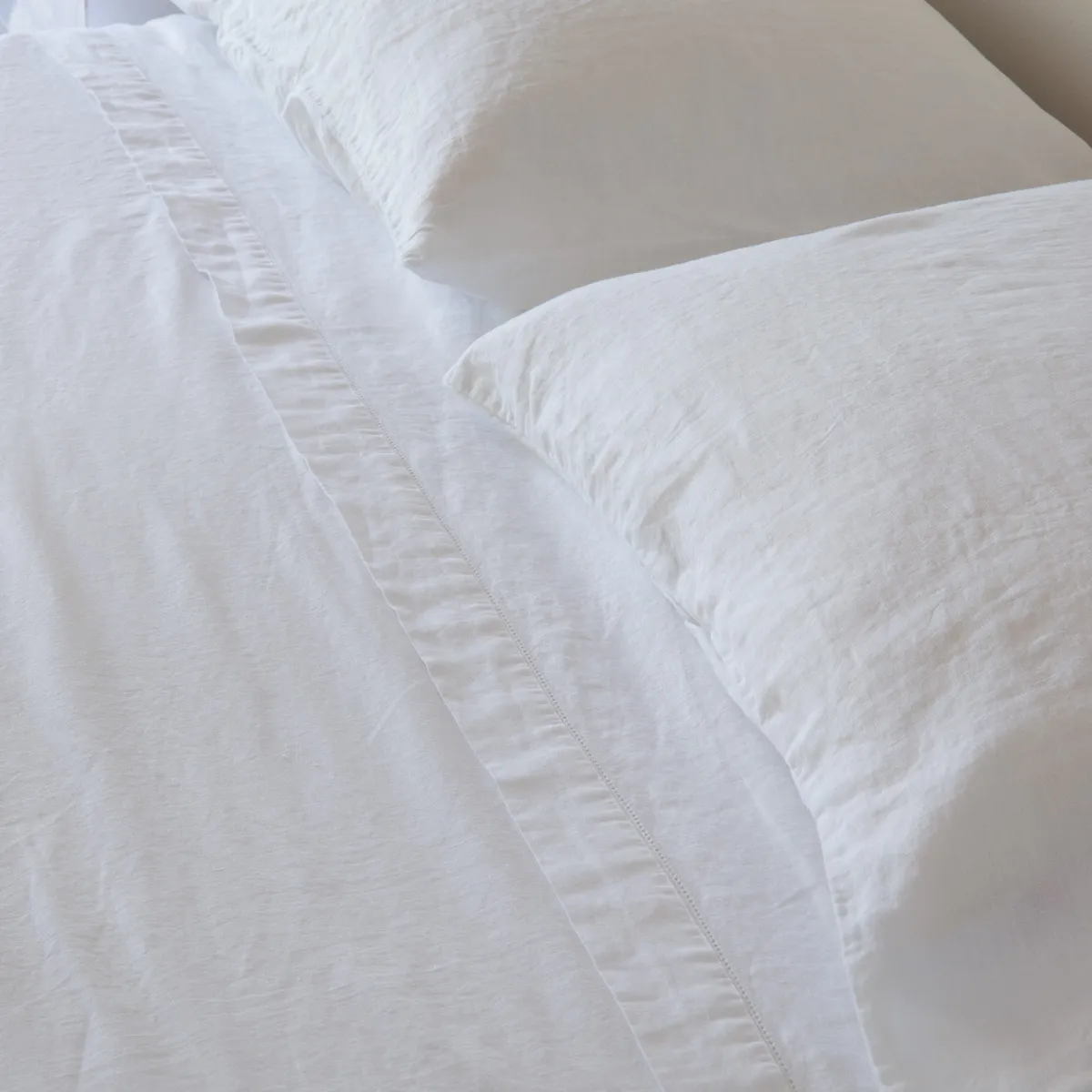 PUROLINO - Pack 2 fundas de Almohadas Blanco