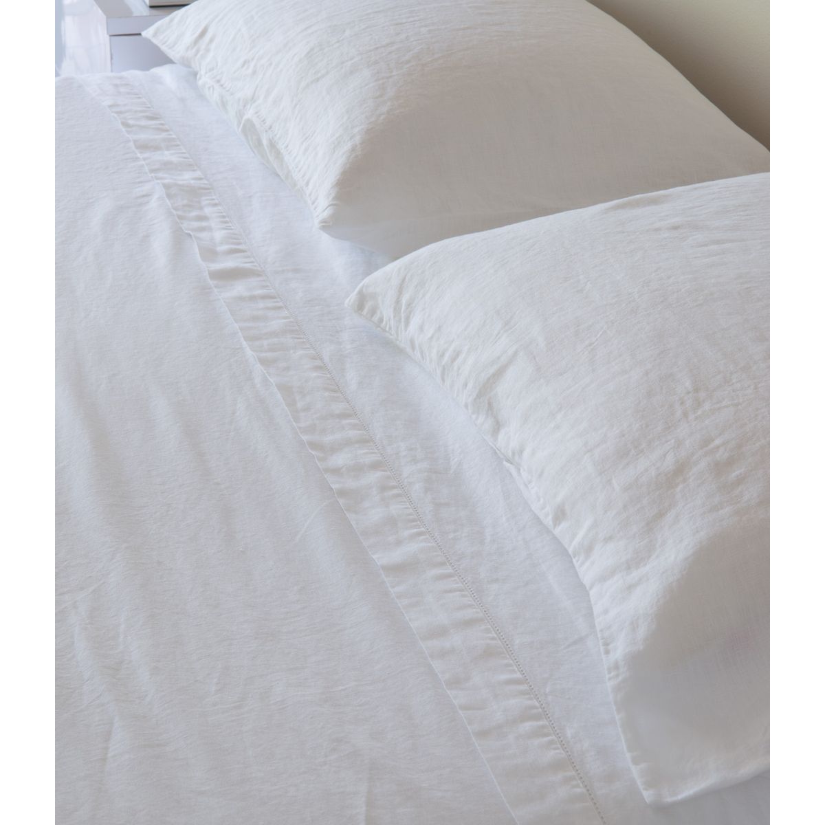 PUROLINO - Pack 2 fundas de Almohadas Blanco