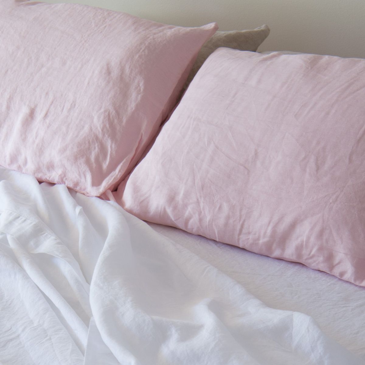 PUROLINO - Pack 2 fundas de Almohadas Rosa Pálido