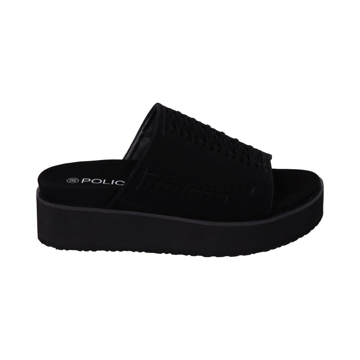 POLICE - Sandalia Mujer Negro Plataforma Kika Police