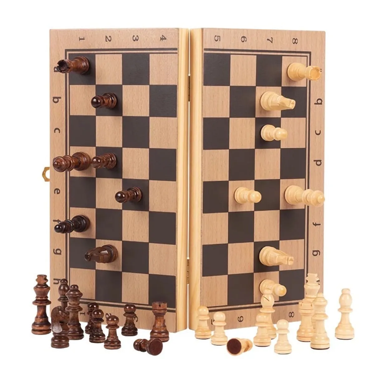 MERCADO CBF - Tablero de Ajedrez De Madera Ajedrez Ideal Para Regalo