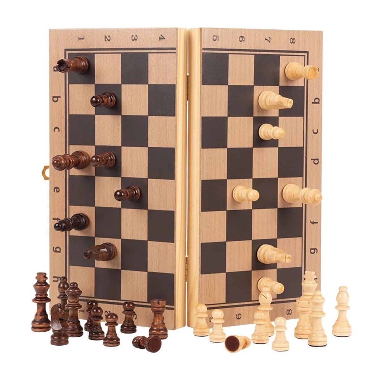 MERCADO CBF - Tablero de Ajedrez De Madera Ajedrez Ideal Para Regalo