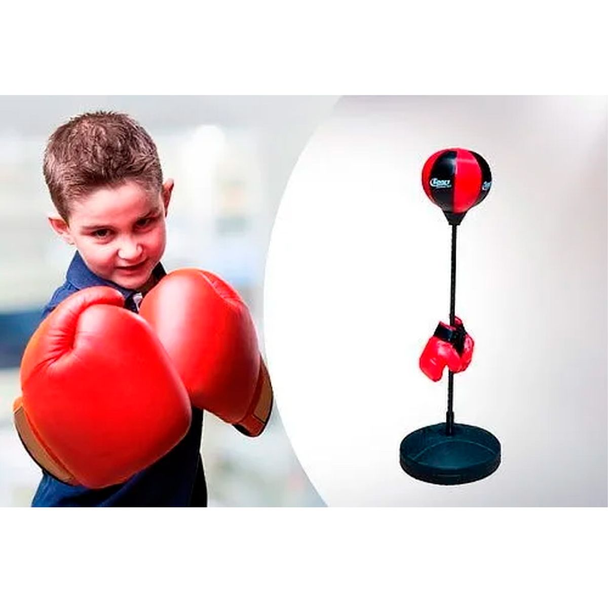 GENERICO - Set Puching Boxeo Guantes Niños Altura Ajustable