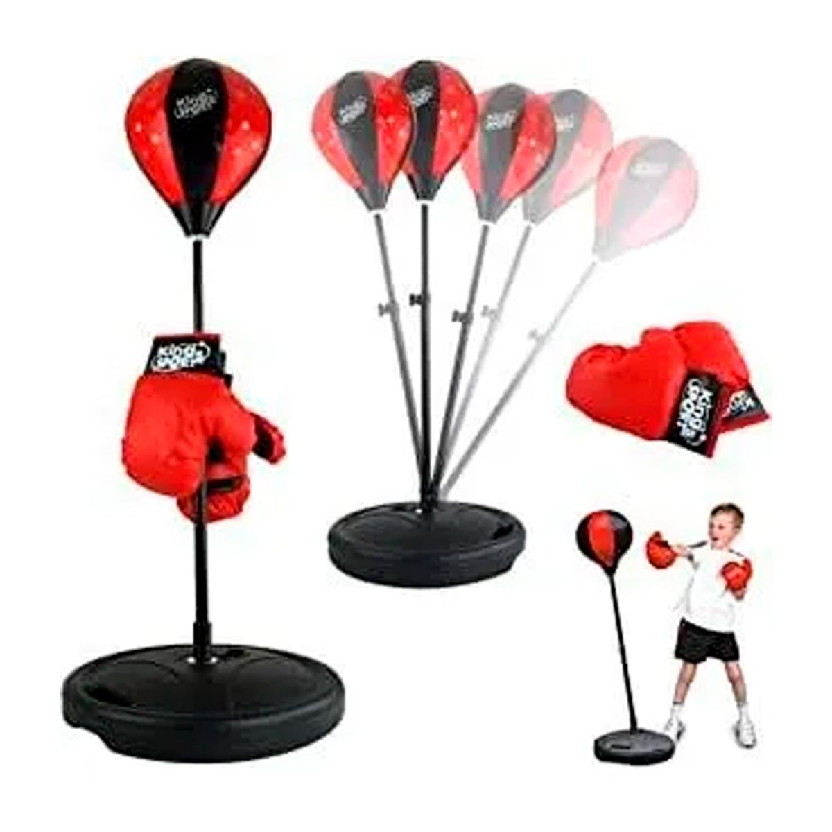 GENERICO - Set Puching Boxeo Guantes Niños Altura Ajustable