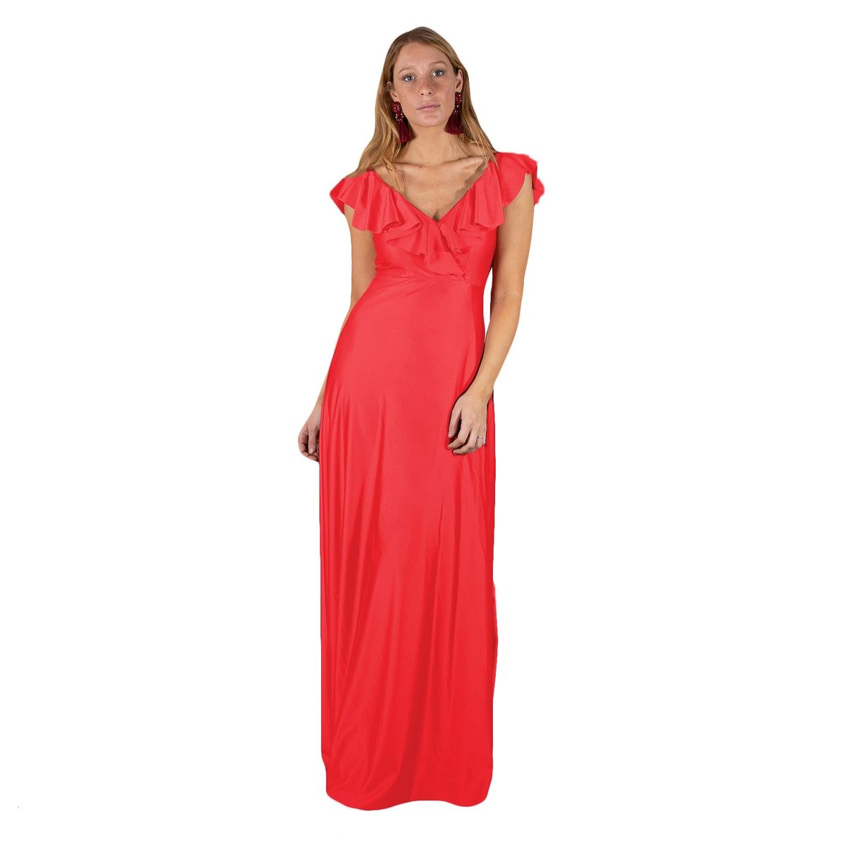 MARIA PASKARO - Vestido Largo Marken Coral Lycra Dupont Maria Paskaro MARIA PASKARO
