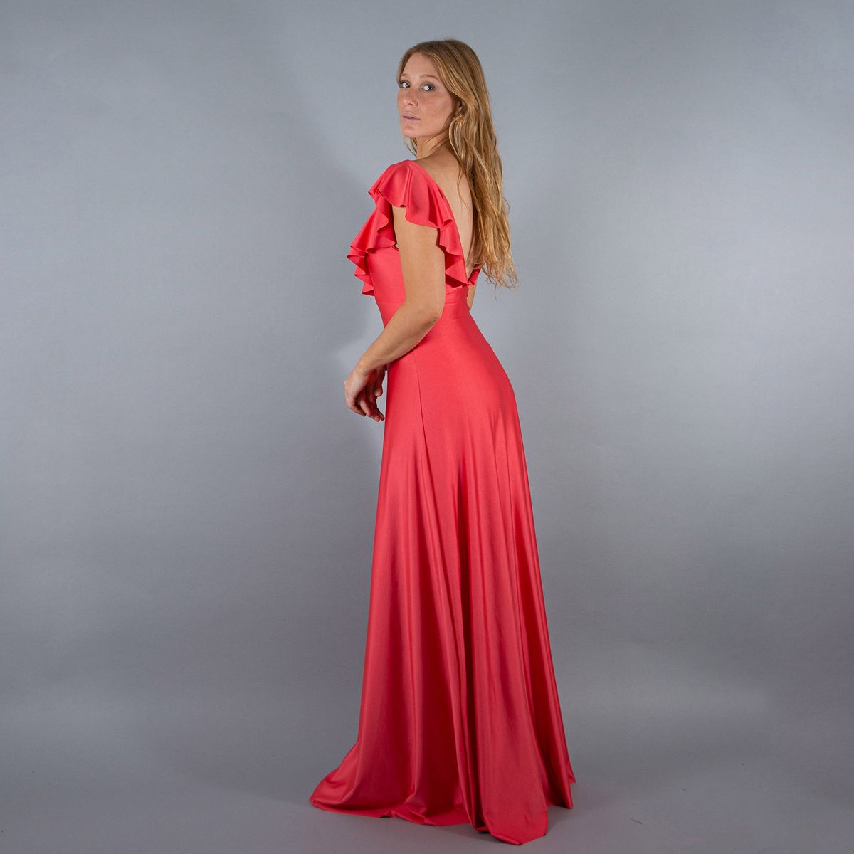 MARIA PASKARO - Vestido Largo Marken Coral Lycra Dupont Maria Paskaro MARIA PASKARO