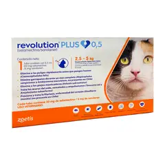 GENERICO - Pipeta REVOLUTION PLUS 2,5 a 5 kg - Antiparasitario Int/Ext