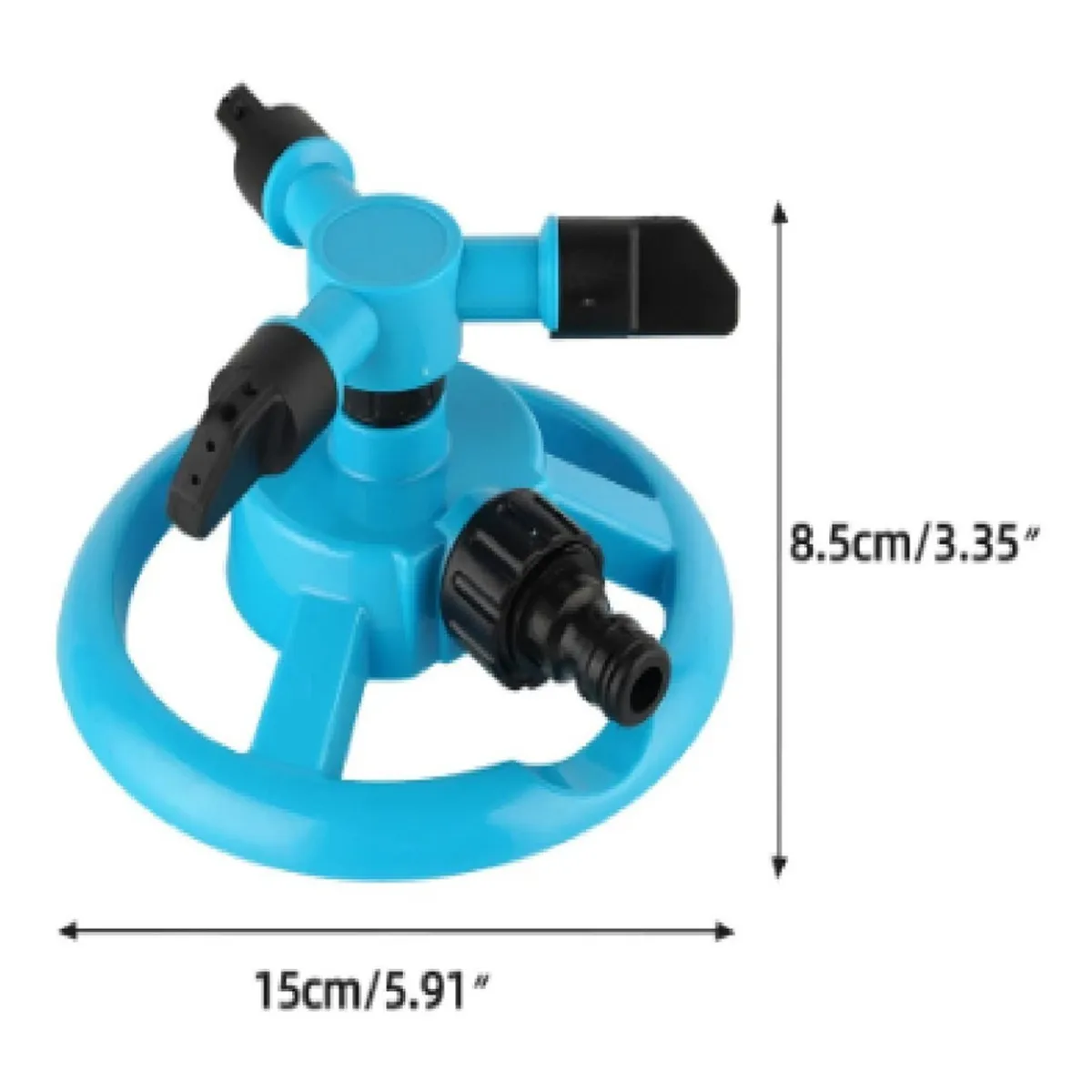 GENERICO - Aspersor De Jardín 360° Césped Portátil Giratorio Automático