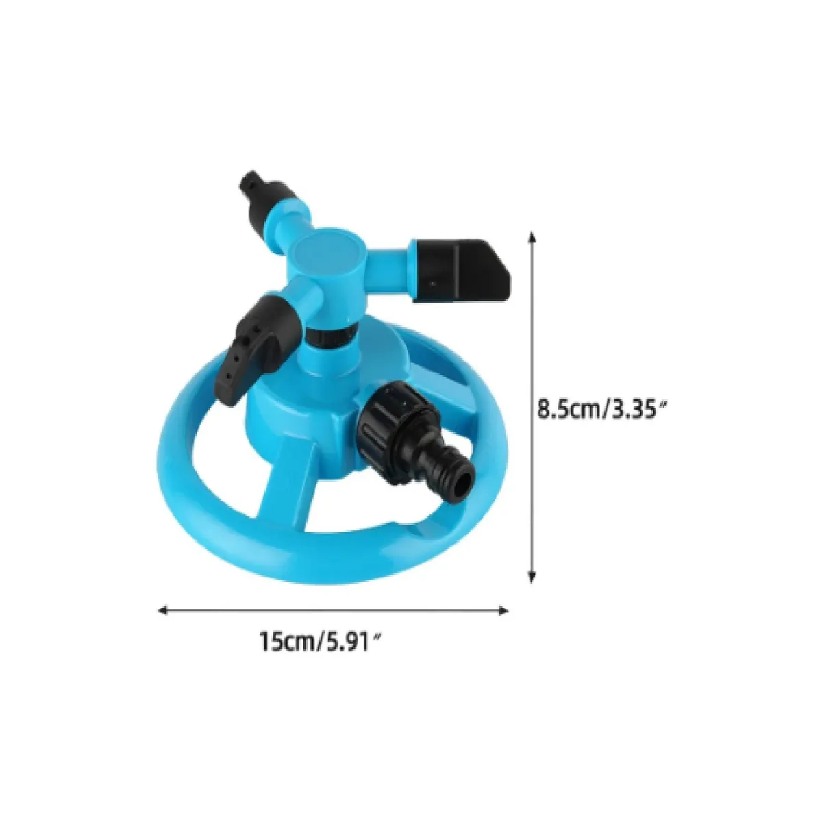 GENERICO - Aspersor De Jardín 360° Césped Portátil Giratorio Automático