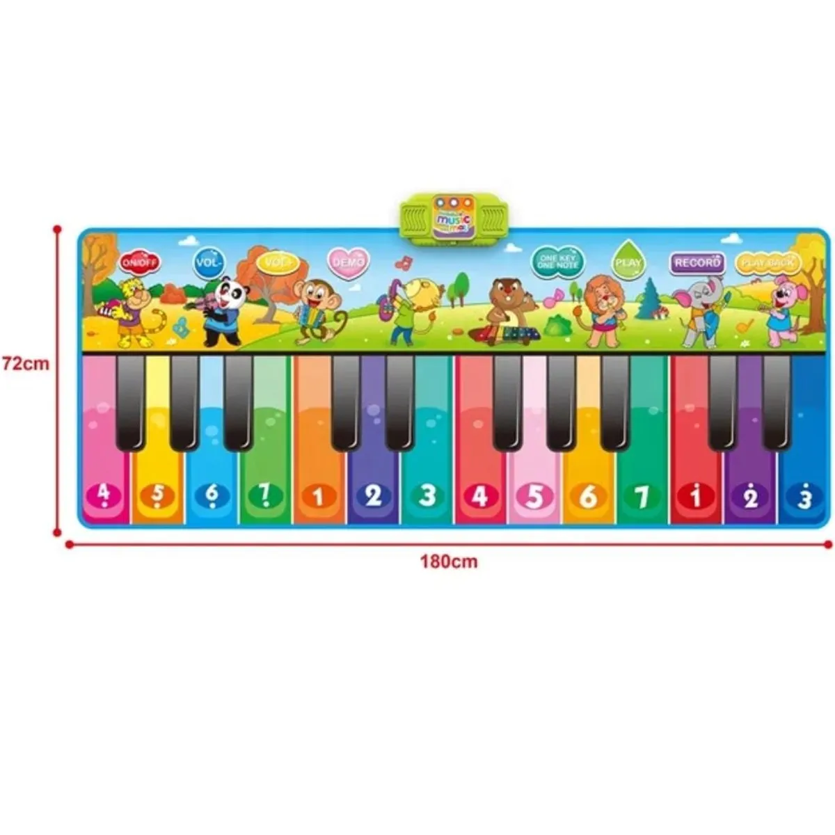 GENERICO - Piano Gigante 180X72 cm Teclado Para Pies Alfombra Musical