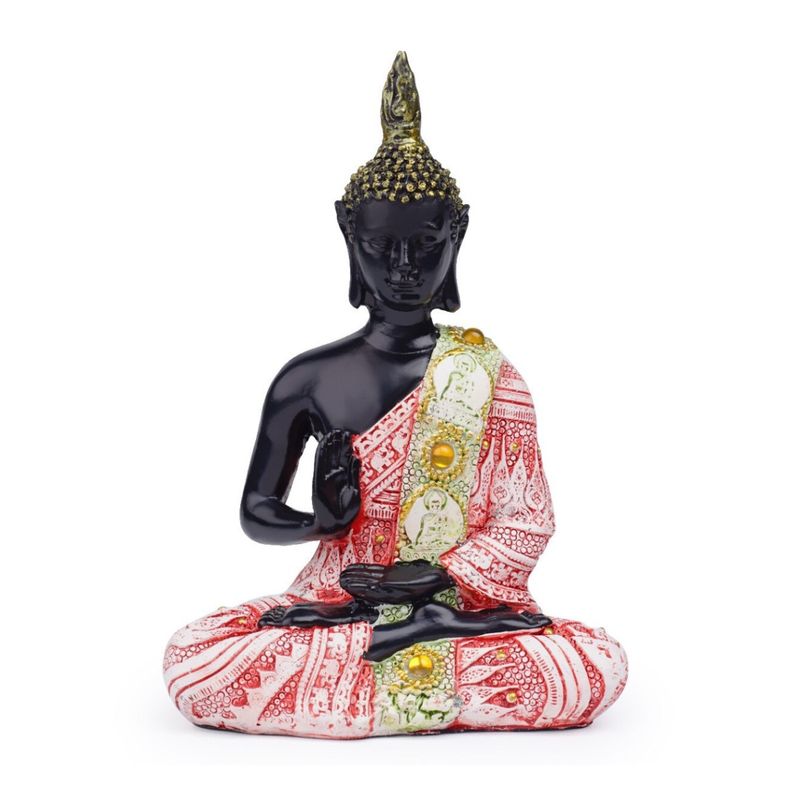 MUNDO ONLINE - Buda En Meditación Figura Estatua Decorativa Rosada