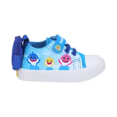 BABY SHARK - ZAPATILLA LONA BAJA CELESTE