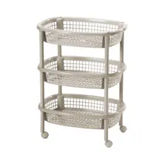 RIMAX - Canasta Movil Ovalada Taupe 54.5x39.2x71.5 cms