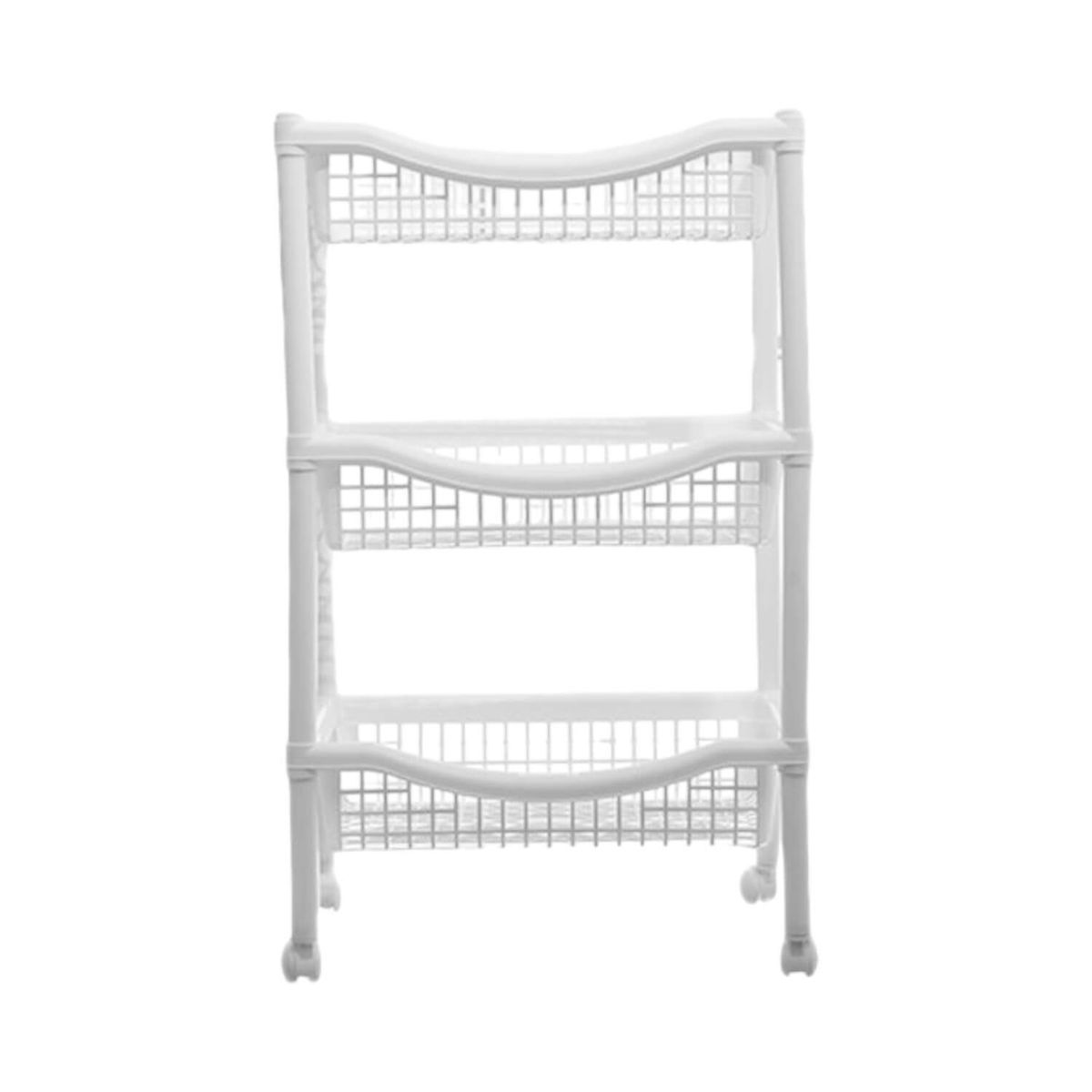 RIMAX - Canasta Movil Rectangular Blanco 45x31x72 cms Rimax