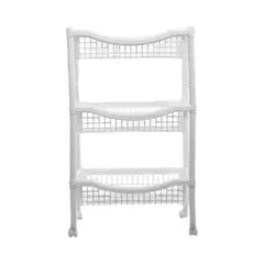 RIMAX - Canasta Movil Rectangular Blanco 45x31x72 cms