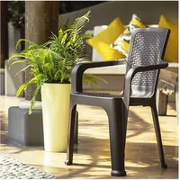 Silla ComedorTerrazaCamping Manu Rattan Con Apoyabrazos