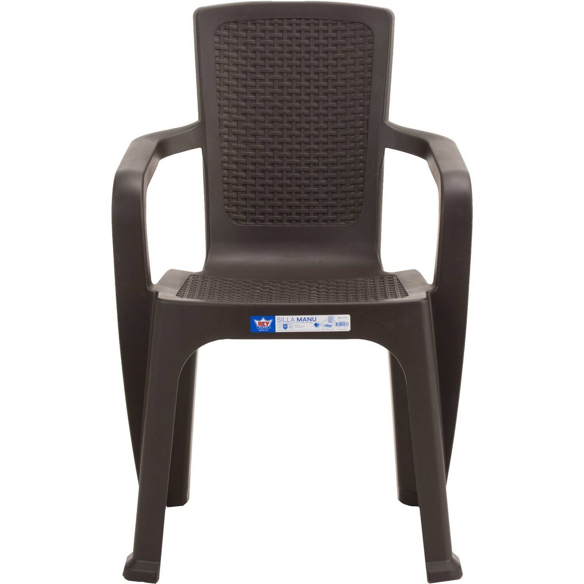 REYPLAST - Silla ComedorTerrazaCamping Manu Rattan Con Apoyabrazos