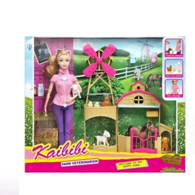 GENERICO - Juguete muñeca kaibibi establo veterinaria Interactivo Niños Regalo