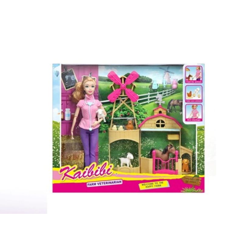 GENERICO - Juguete muñeca kaibibi establo veterinaria Interactivo Niños Regalo