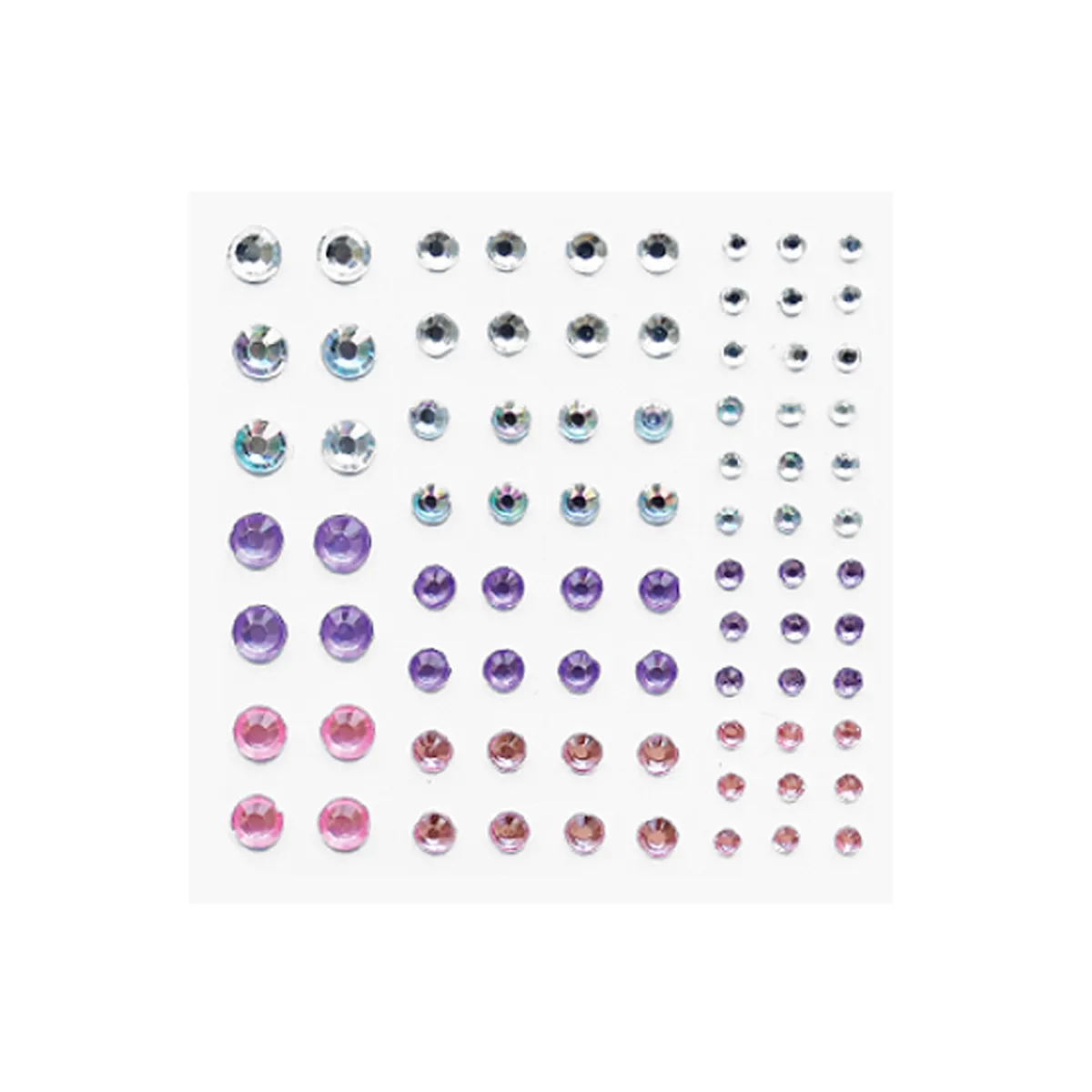 GENERICO - Pack 12 unidades “Face Stickers” Diamantes, brillos, etc