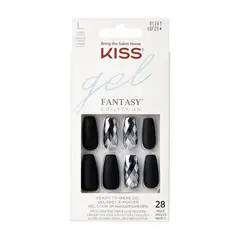 KISS BY IMSIBEAUTY - UÑAS KISS GLAM - DIAMOND SILVER BLACK