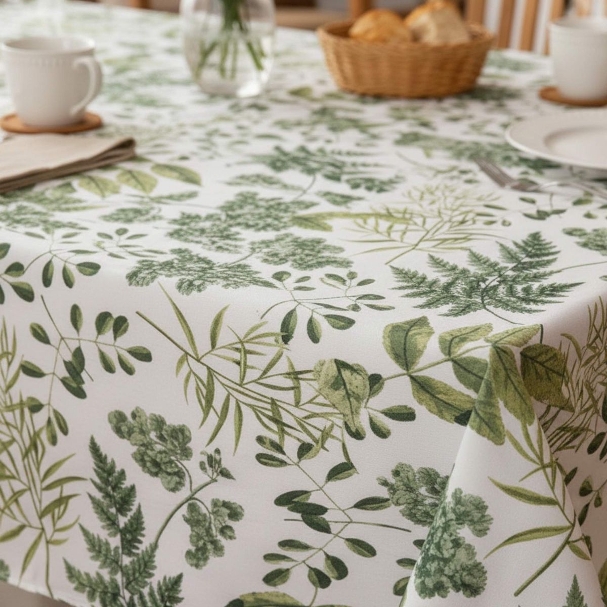 DECO EXPRESS - Mantel Antimanchas Botanico 130X180 Cm