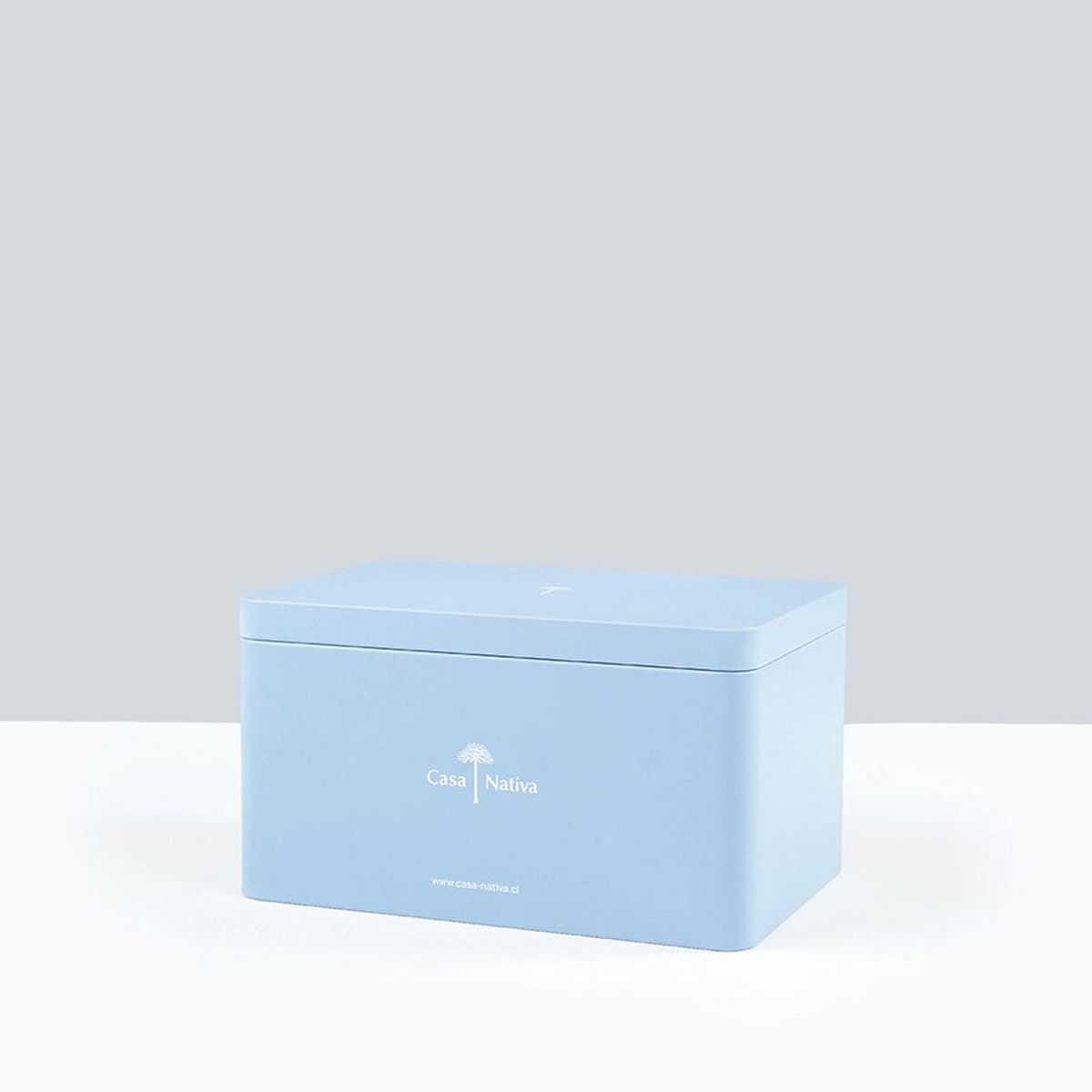 CASA NATIVA - Caja Aluminio Celeste Crema