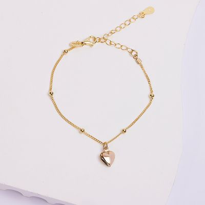 Imagen 2 del producto Collar con Corazón inflado para mujer bañado en Oro 18k