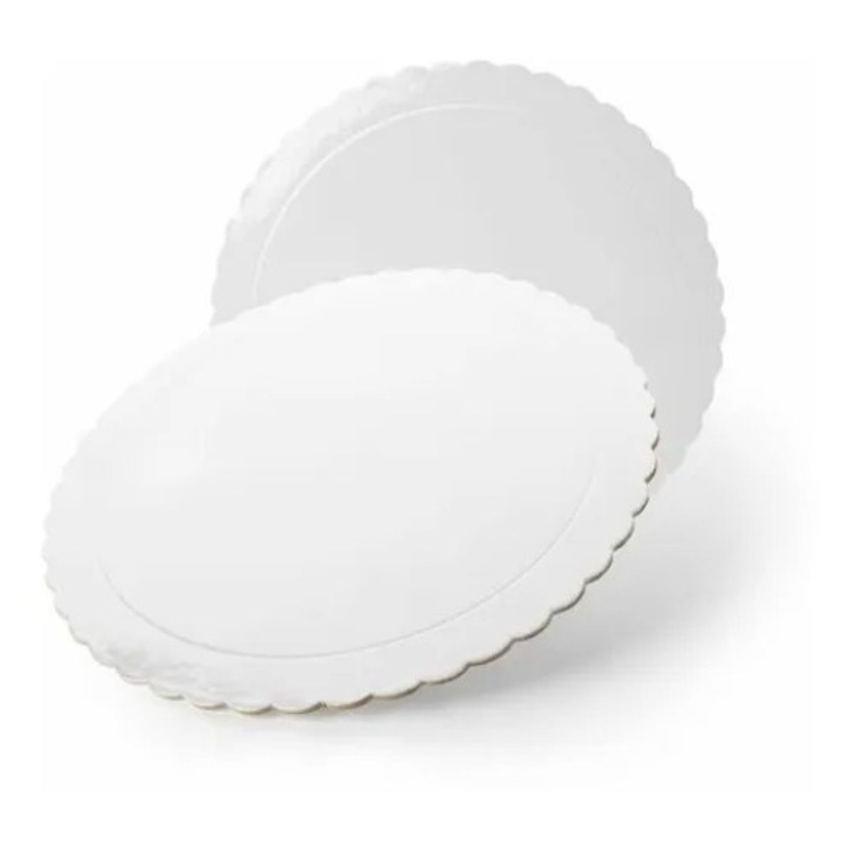 GENERICO - Set 6 Bandeja Base Redonda Torta Postre Pastel Cartón 34 Cm