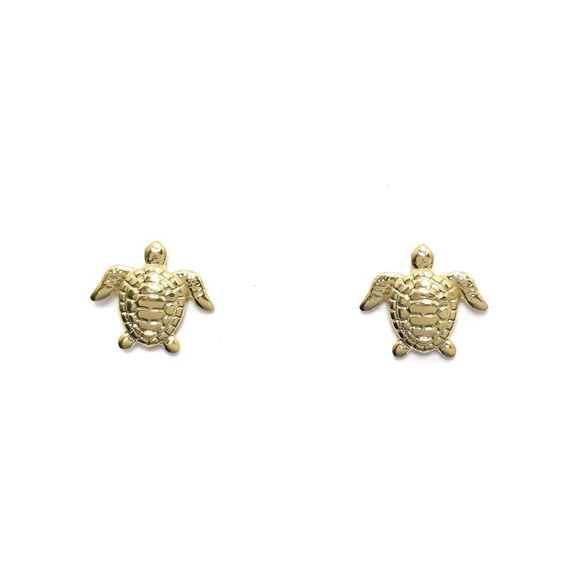 ANDREA COGGIOLA JOYAS - Aros Tortuga 9mm Enchapado Oro 18K