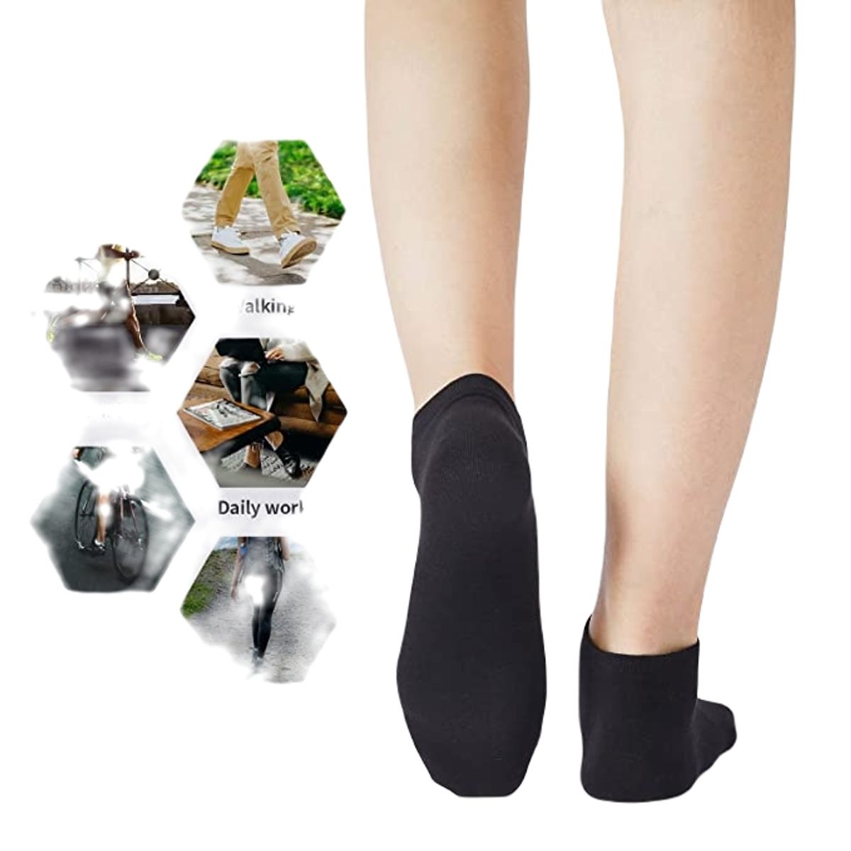 GARSIL - x6 Pares Calcetines Calcetas Tobilleras Cortas De Algodon Para Hombre