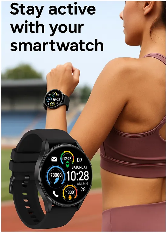 Reloj Inteligente S37 para Mujer Bluetooth Monitoreo de Sueño y Salud IPX8 Deporte Notificaciones