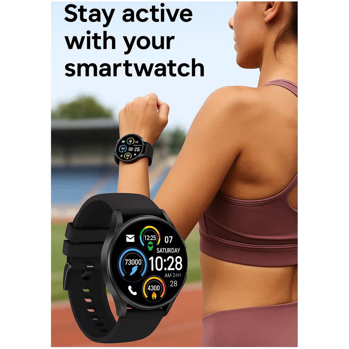 STARTECHOFFICE - Reloj Inteligente S37 para Mujer Bluetooth Monitoreo de Sueño y Salud IPX8 Deporte Notificaciones