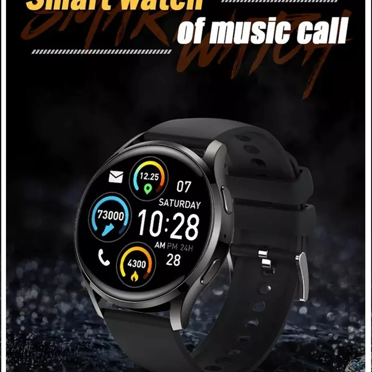 STARTECHOFFICE - Smartwatch S37 Monitoreo Salud Bluetooth 5.0 Batería de Larga Duración Resistencia agua Deporte