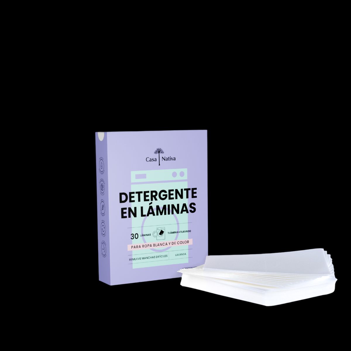 CASA NATIVA - Detergente en Láminas Lavanda