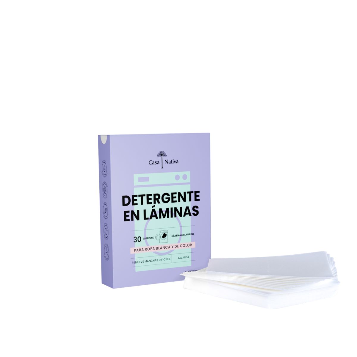 CASA NATIVA - Detergente en Láminas Lavanda